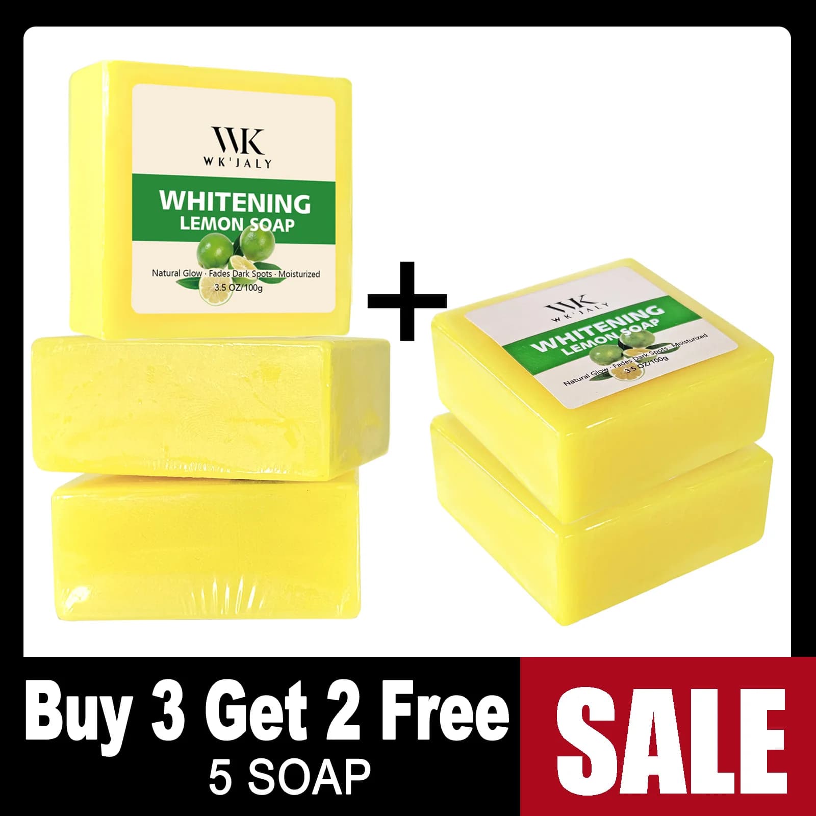 Whitening lemon soap bar with glutathione and shea butter — image 5