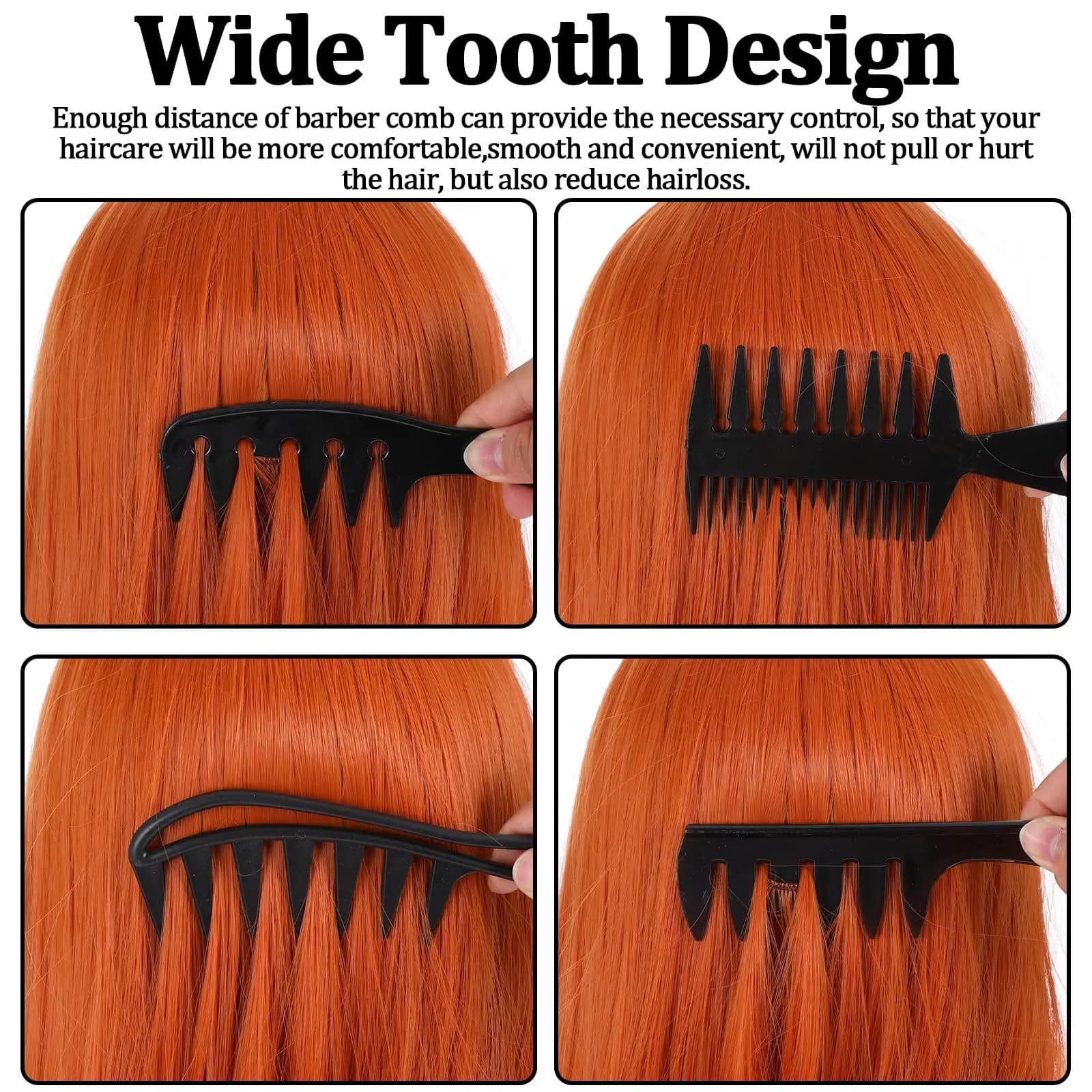 set of four men's hair styling combs — image 2