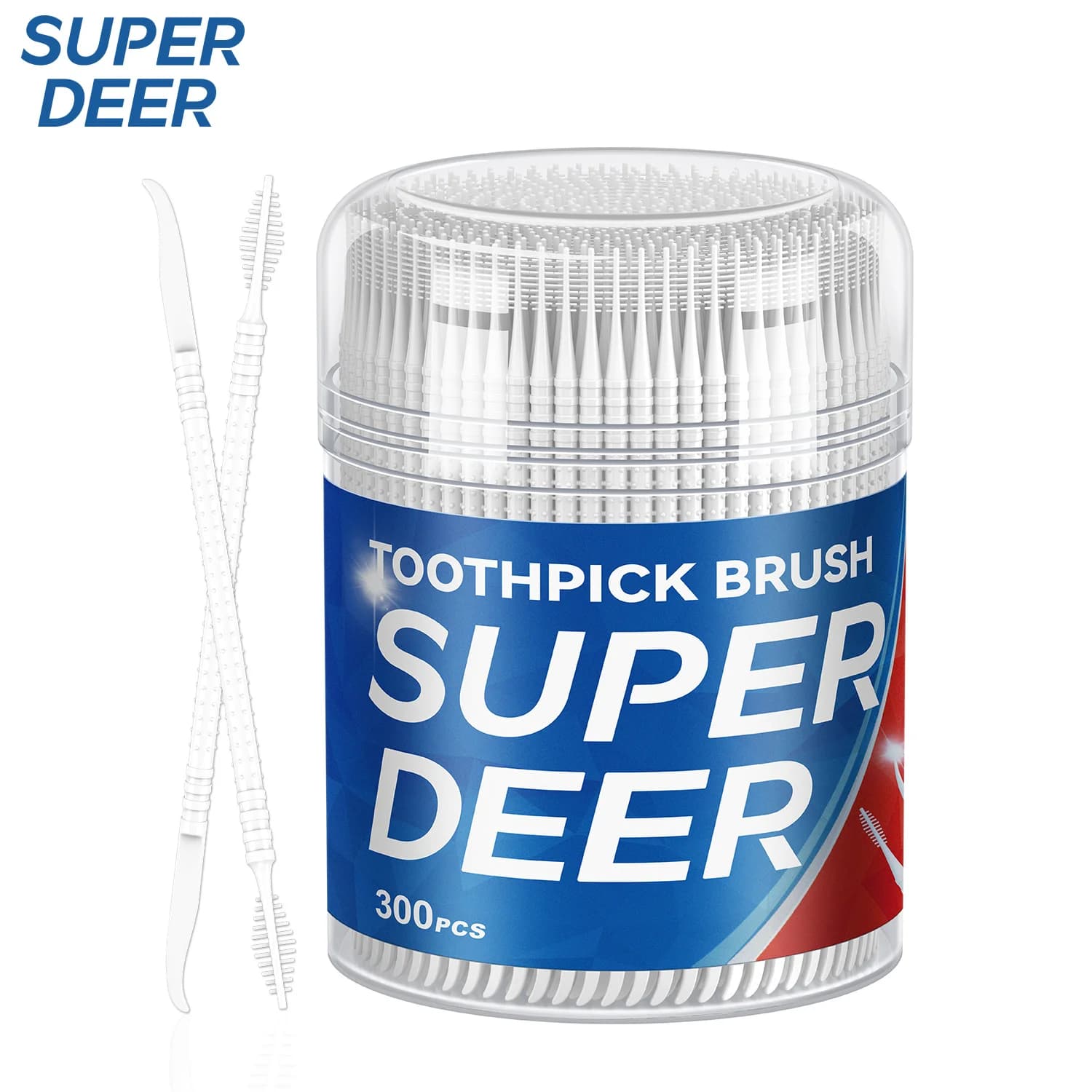 300 Disposable Plastic Toothpick Brushes