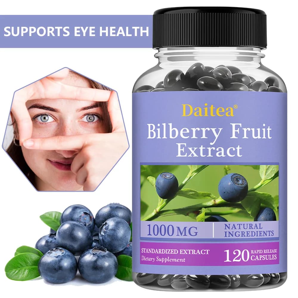 bilberry extract eye health supplement bottle — image 1