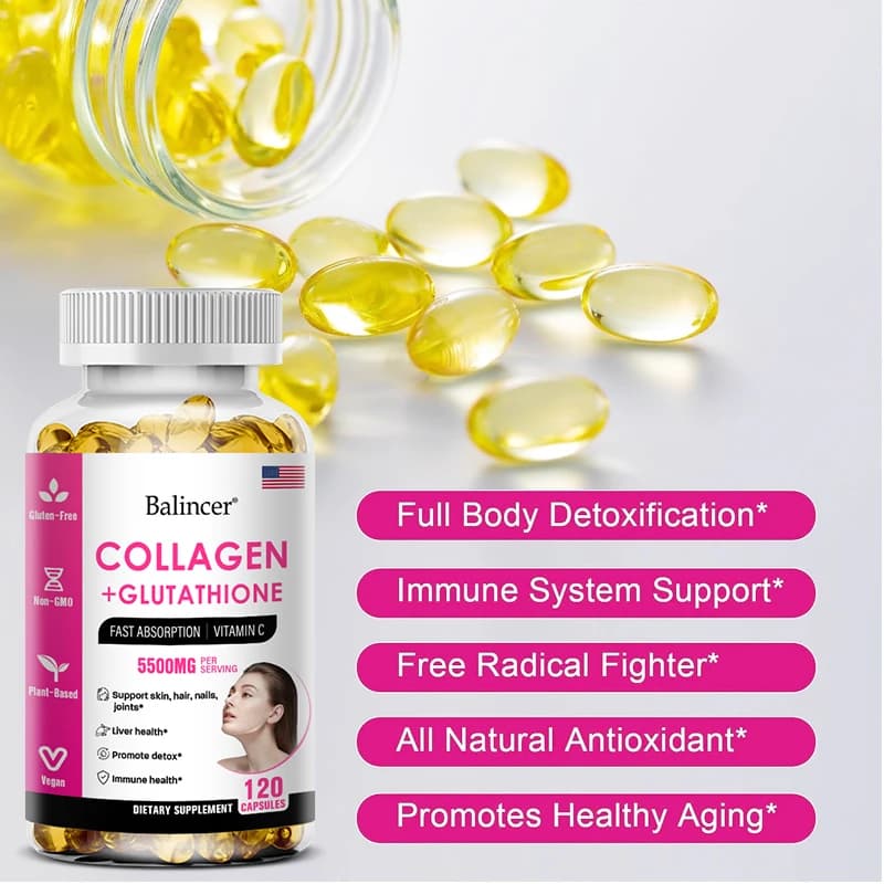 glutathione collagen antioxidant whitening capsules bottle — image 6