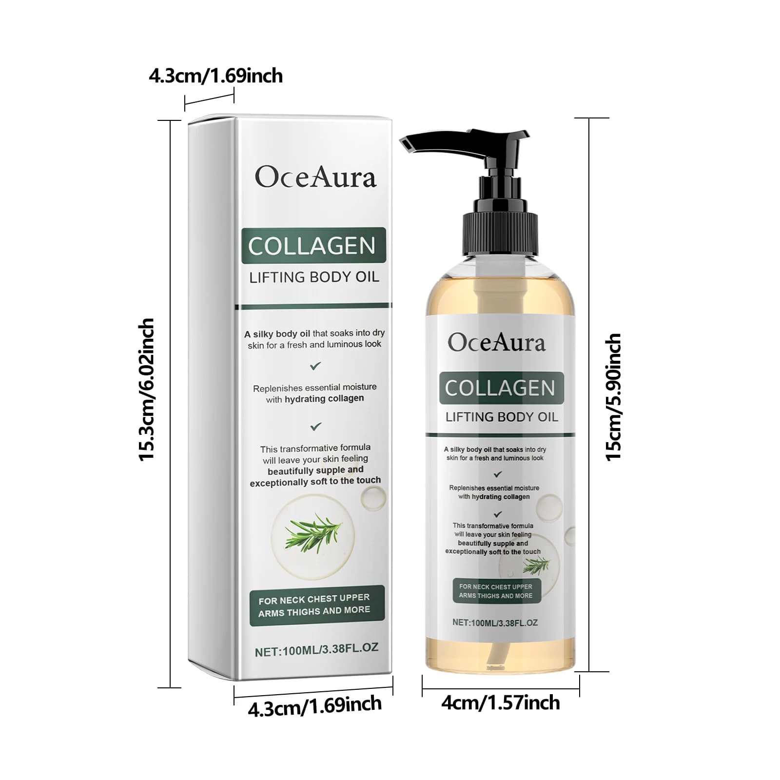 Collagen firming body oil bottle 100ml — image 6