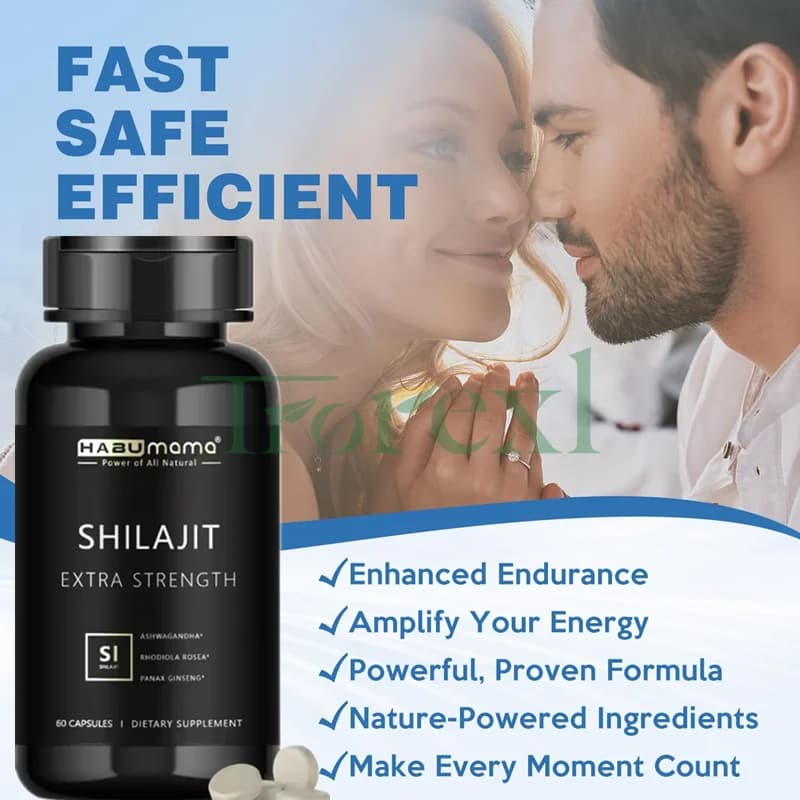bottle of organic shilajit capsules — image 3