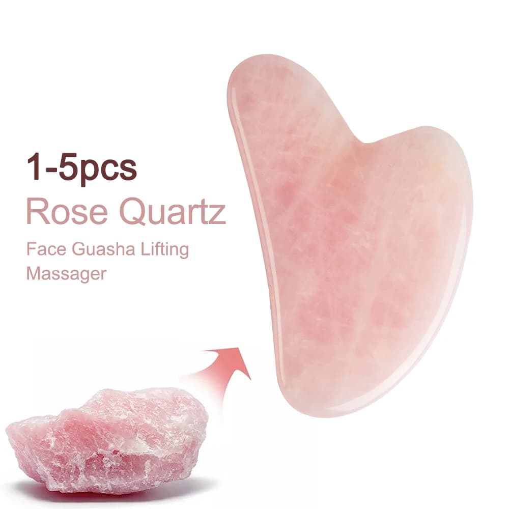 Rose Quartz Gua Sha Facial Massager