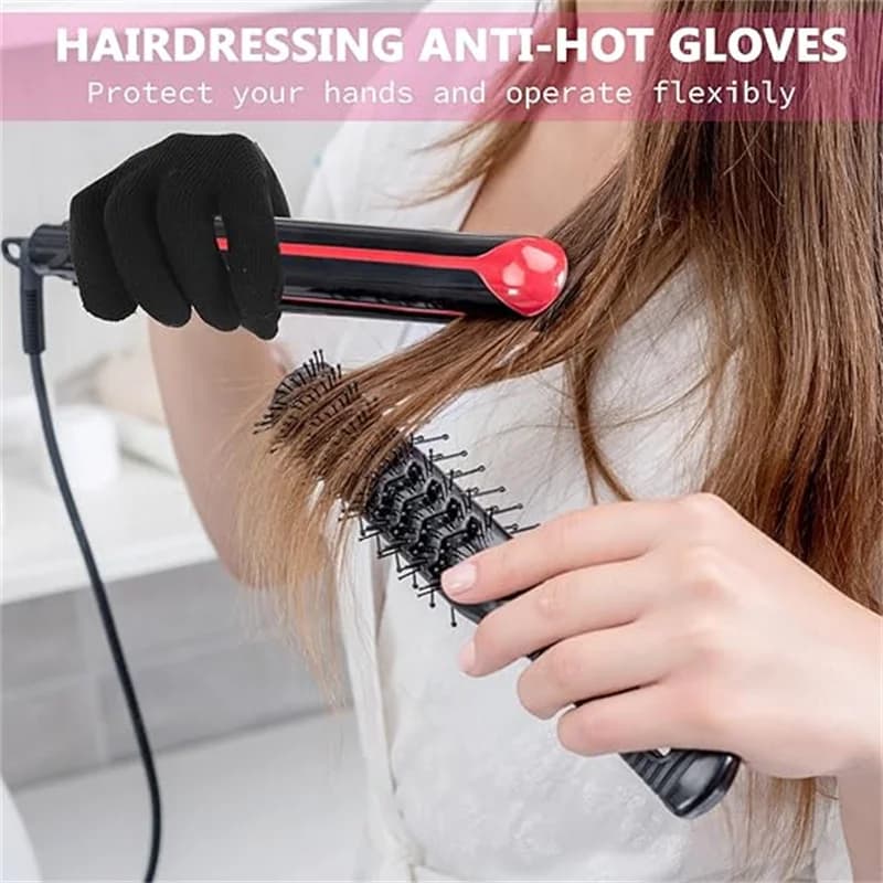 Heat-resistant gloves for hair styling — image 4