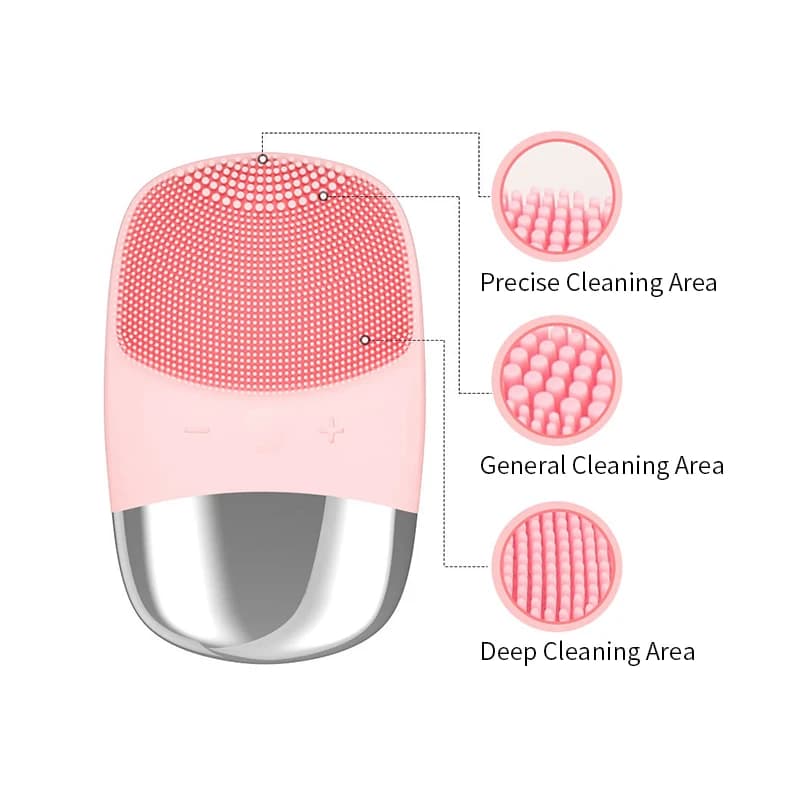 Sonic facial cleansing brush with soft bristles — image 4