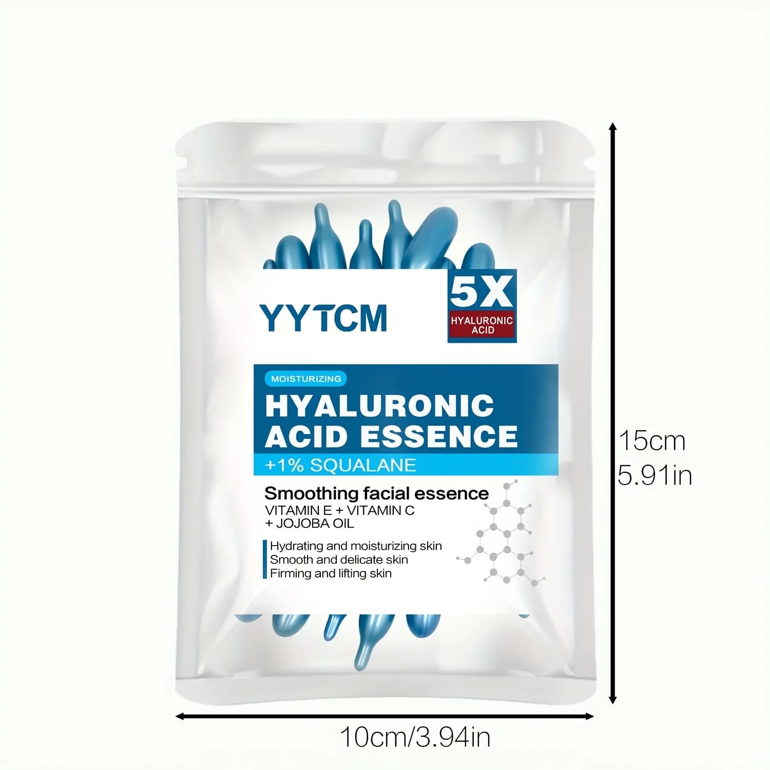 Hyaluronic acid moisturizing capsule essence bottle with capsules — image 6