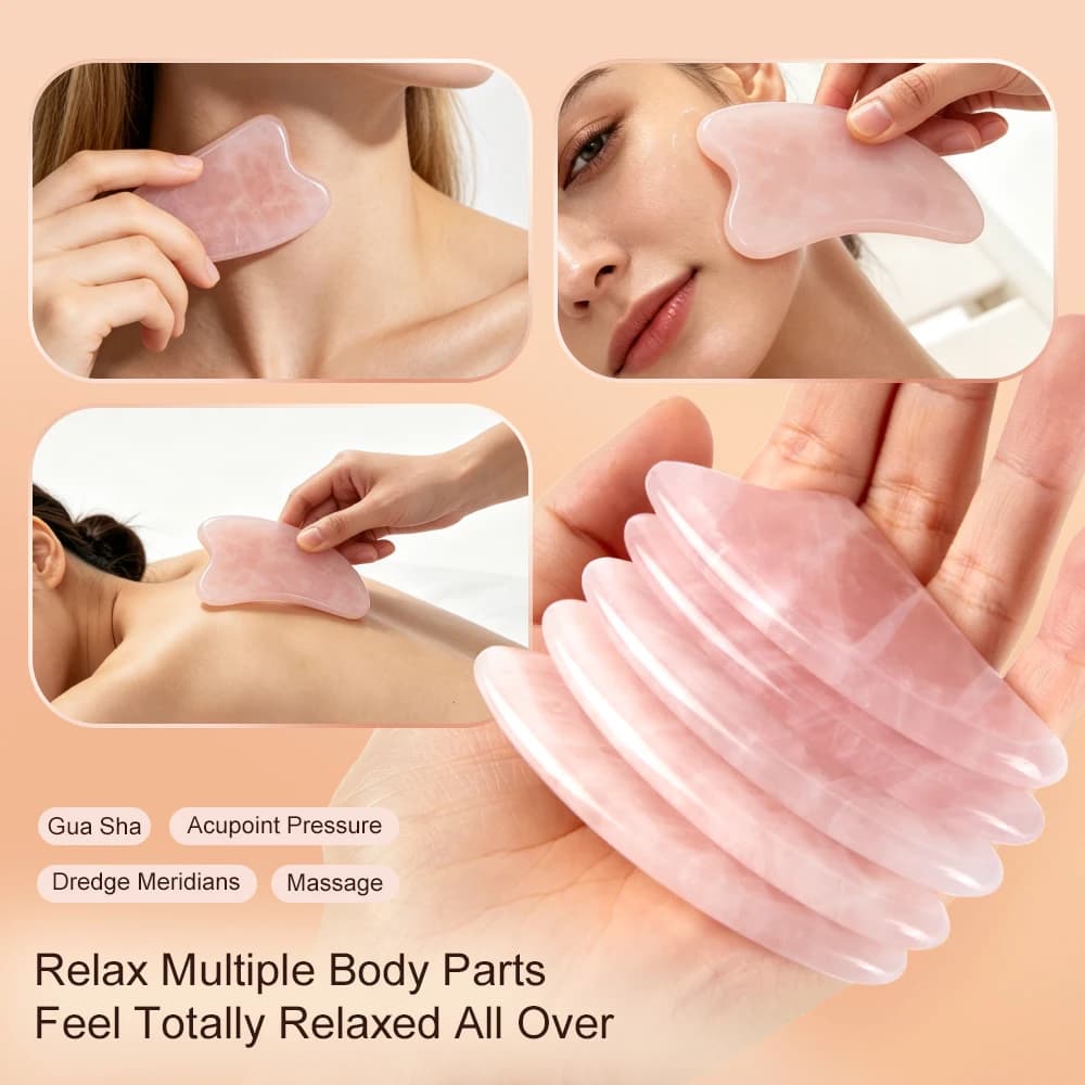 Natural jade Gua Sha facial massage stone — image 5