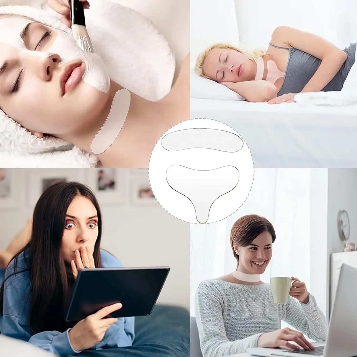 transparent silicone anti-wrinkle chest and breast lifting pad — image 3
