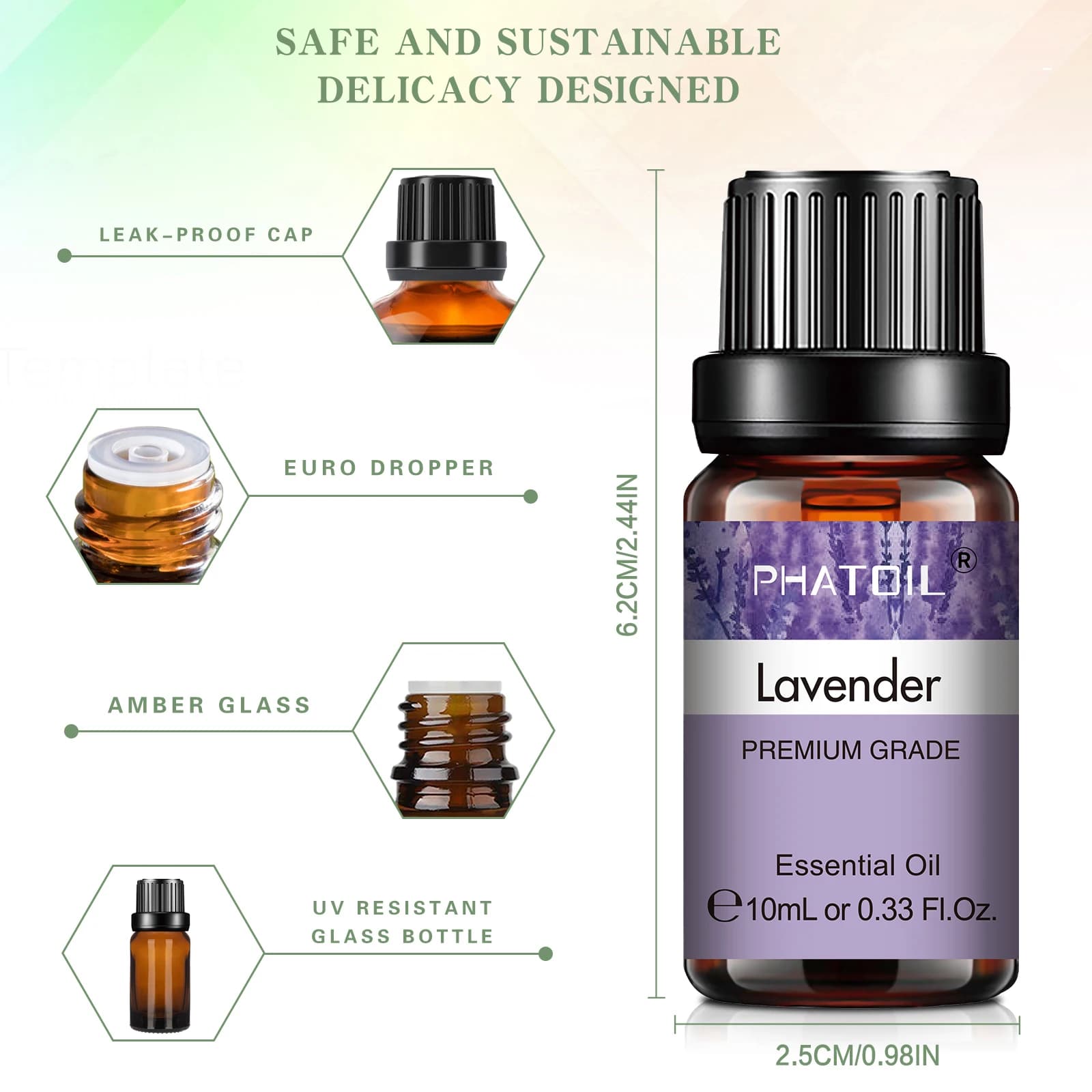 Bottle of lavender essential oil — image 4