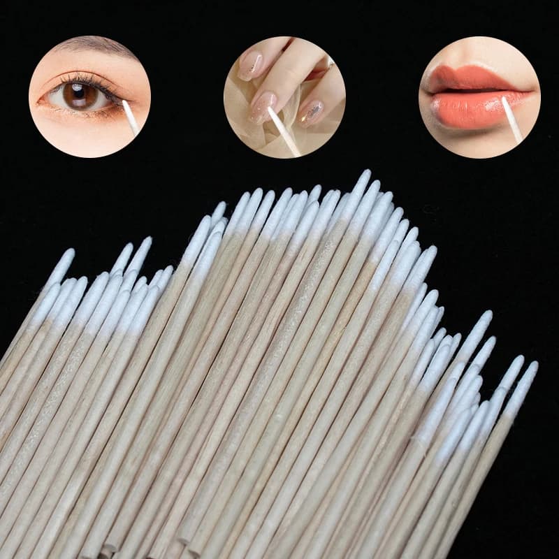 300 Wood Cotton Swabs for Nail Polish Removal