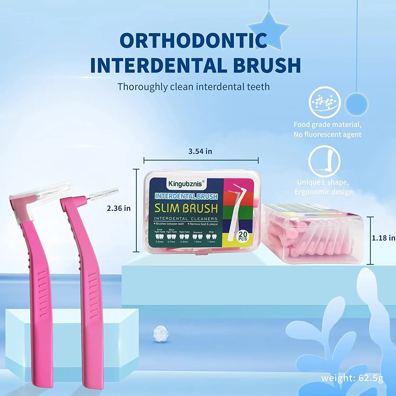 pack of 20 interdental brushes with dust cover — image 6