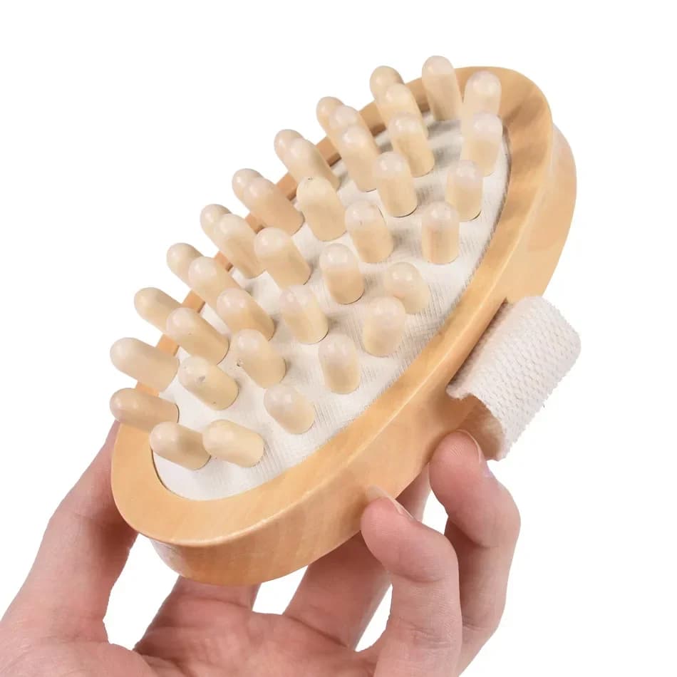 2-in-1 dry skin body massage brush with natural bristles — image 7