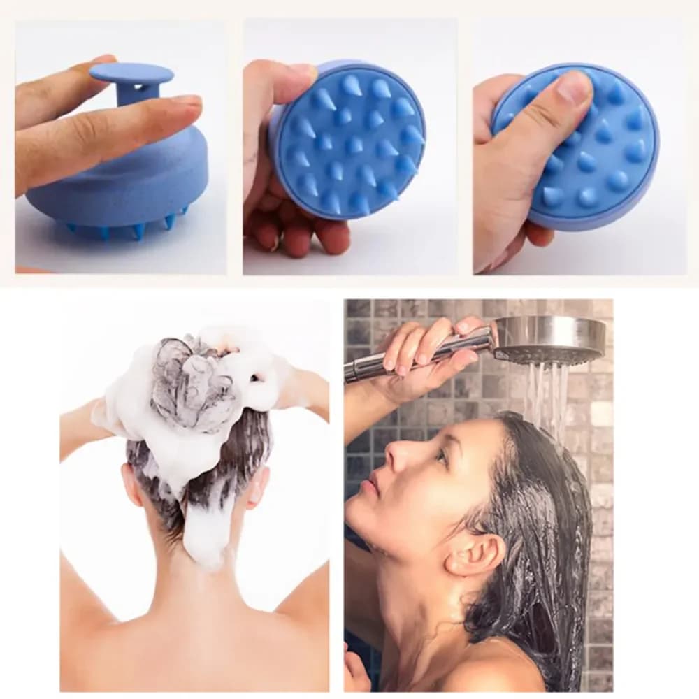 silicone scalp massage brush with soft bristles — image 6