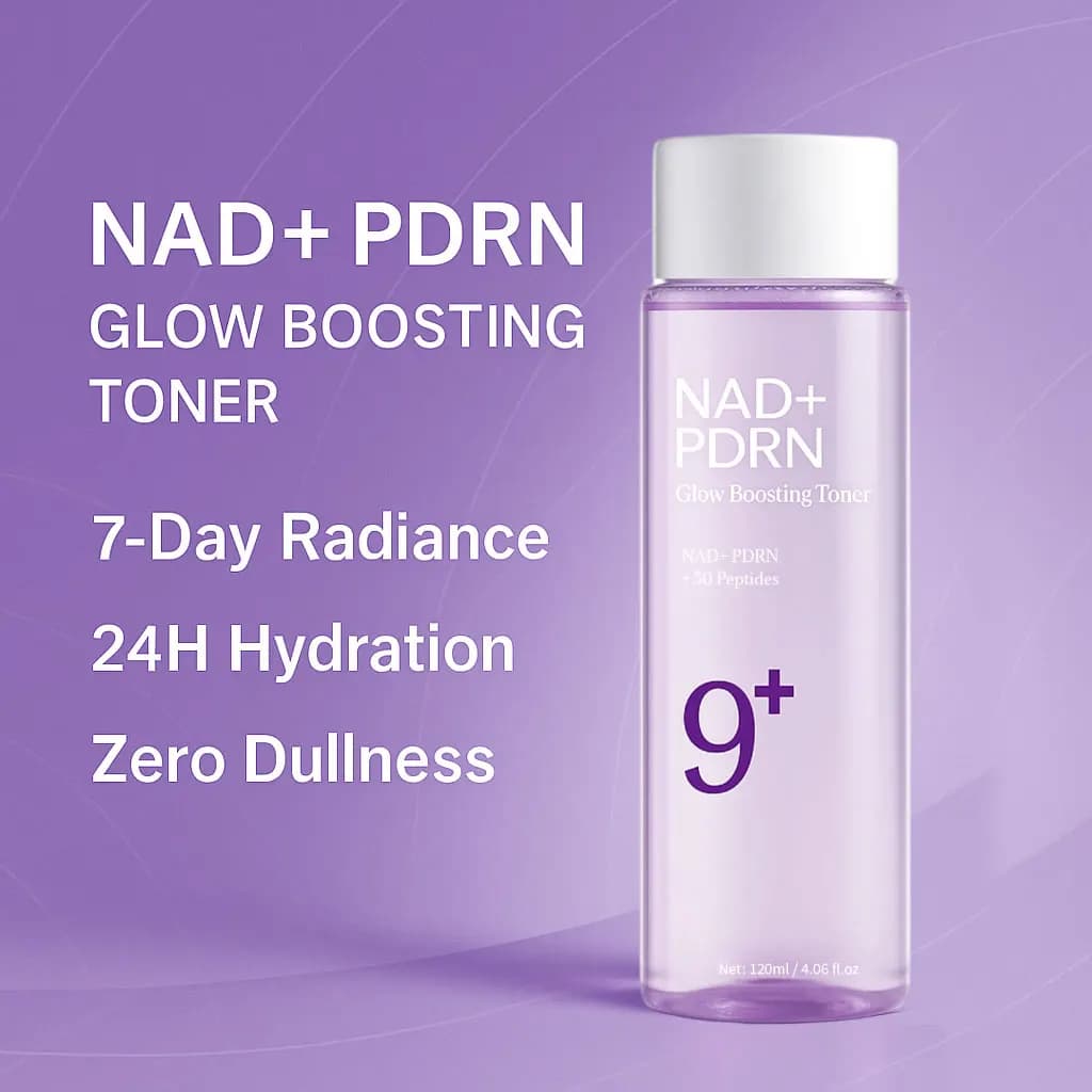 NAD+ PDRN glow boosting toner bottle — image 2
