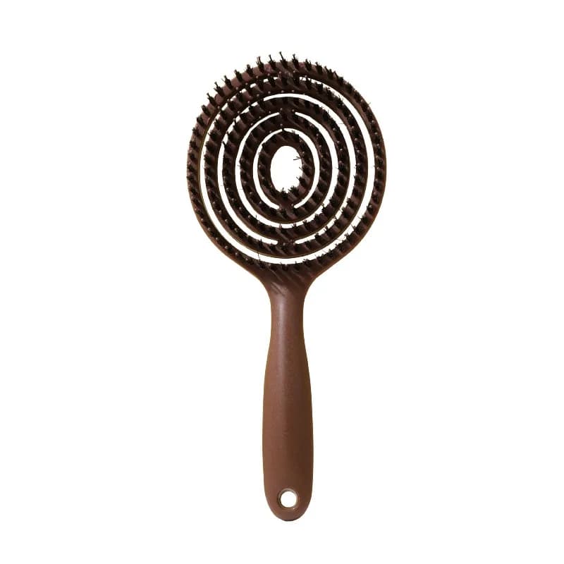round boar bristle hair brush for volume — image 7