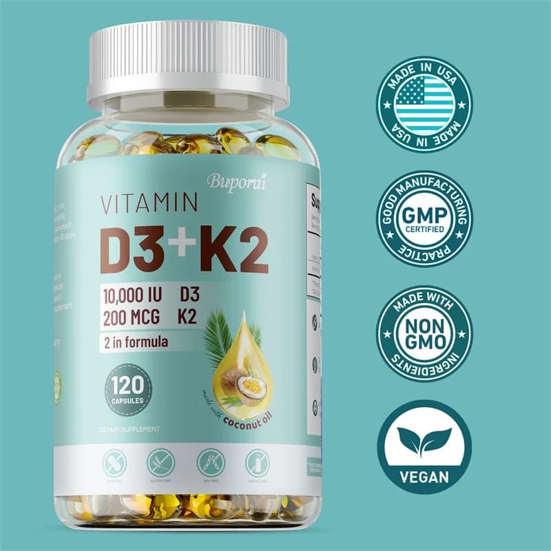 bottle of vitamin d3 and k2 supplement — image 3