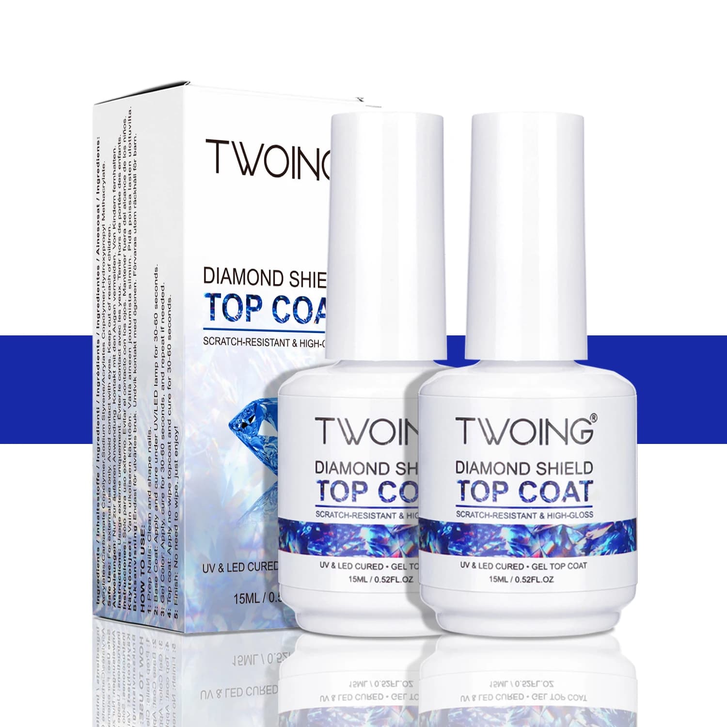 Diamond gel top coat bottle 15 ml — image 7