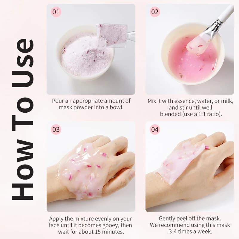 Rose hyaluronic acid collagen jelly face mask — image 5