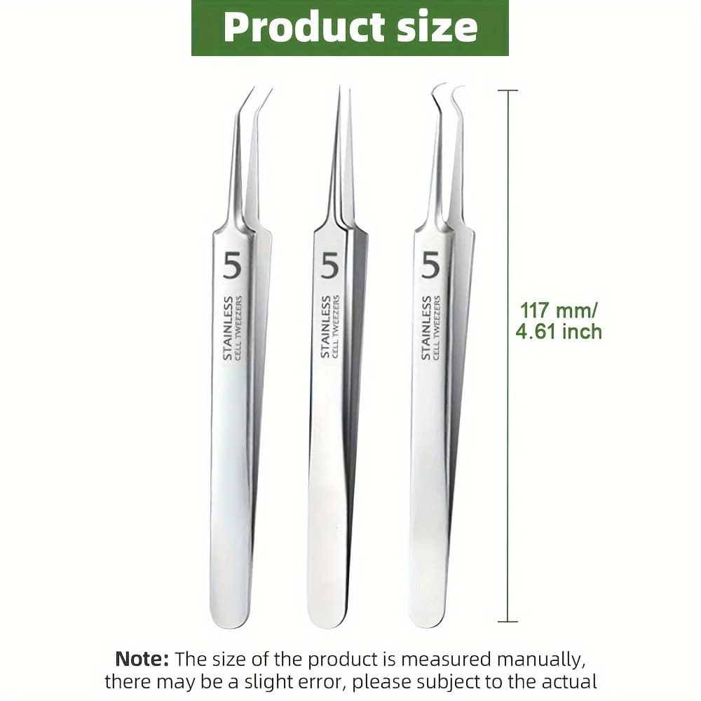 extra fine No.5 cellular acne blackhead tweezers set — image 6