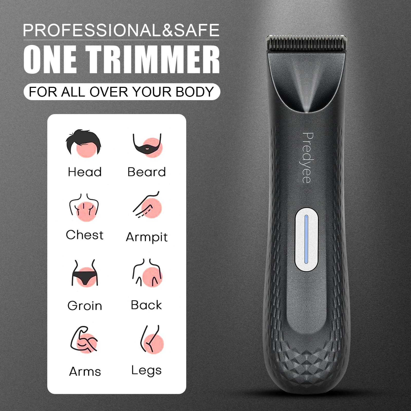 waterproof electric body groomer with ceramic blade — image 5