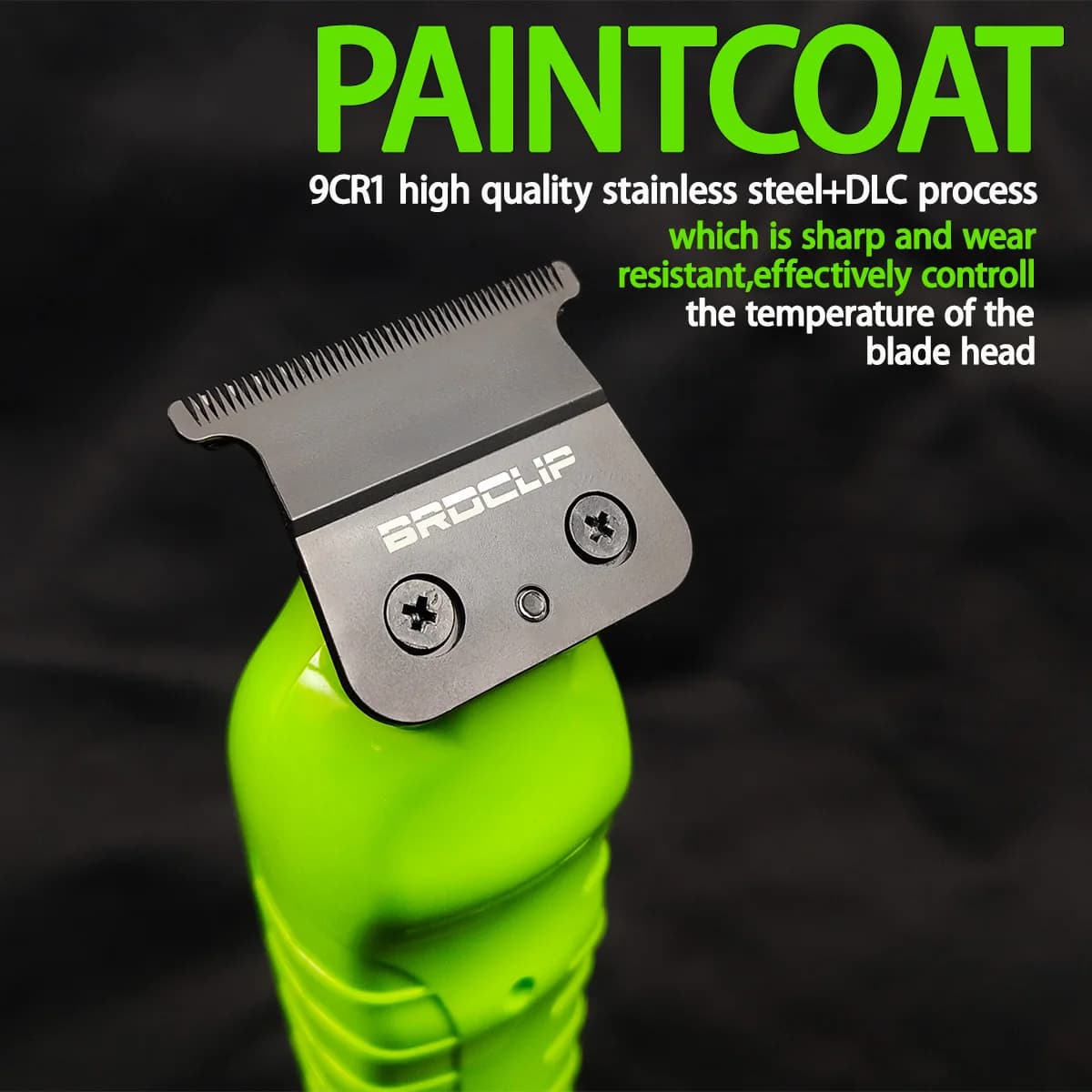 green professional hair trimmer with charging stand — image 3