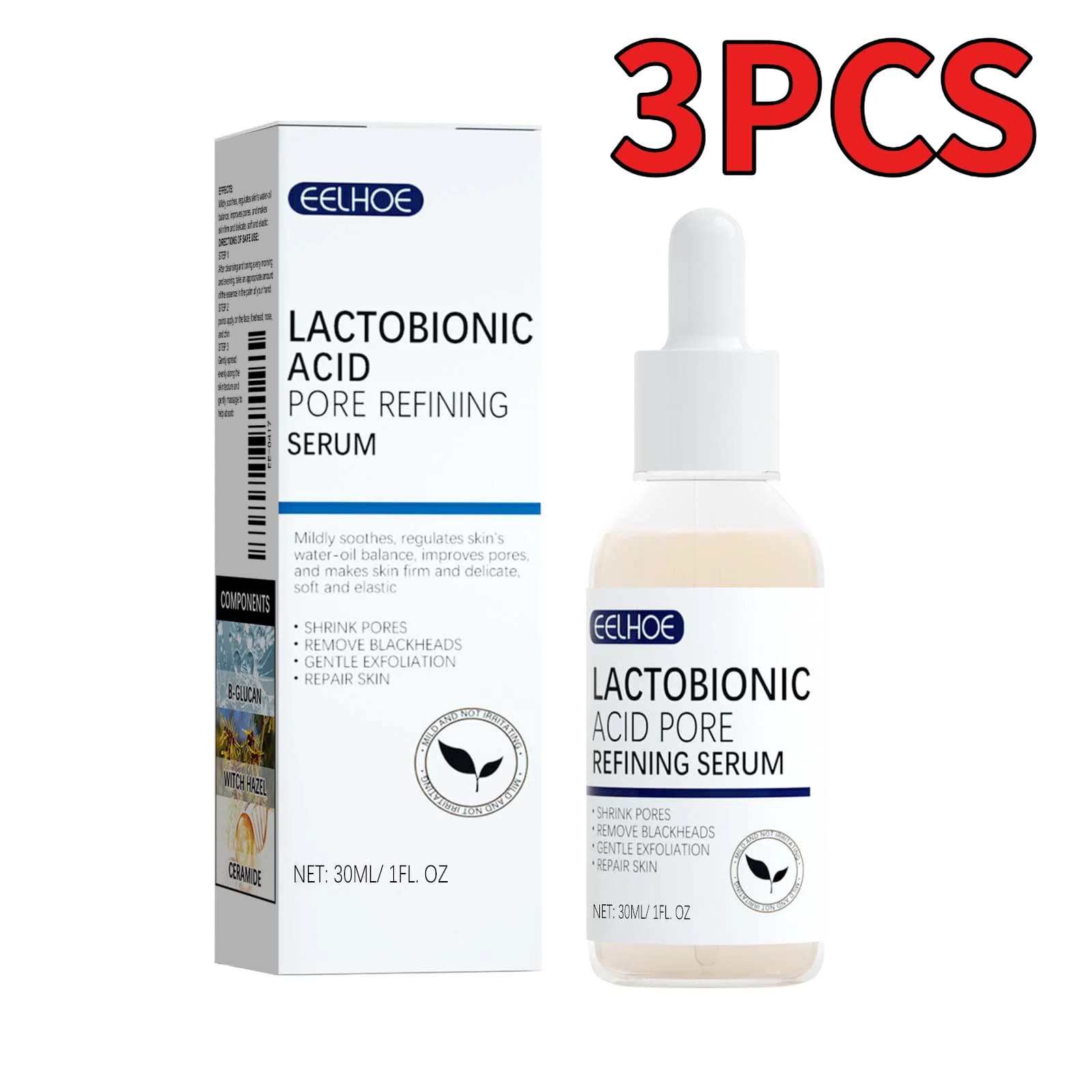 Lactobionic acid face serum bottle — image 7