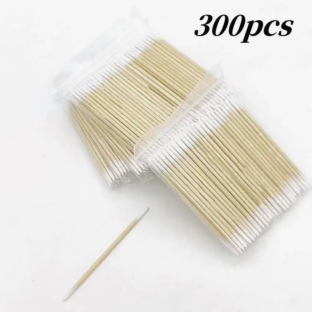 100/300/500 Nails Wooden Tip Cotton Stick Buds Disposable — image 7