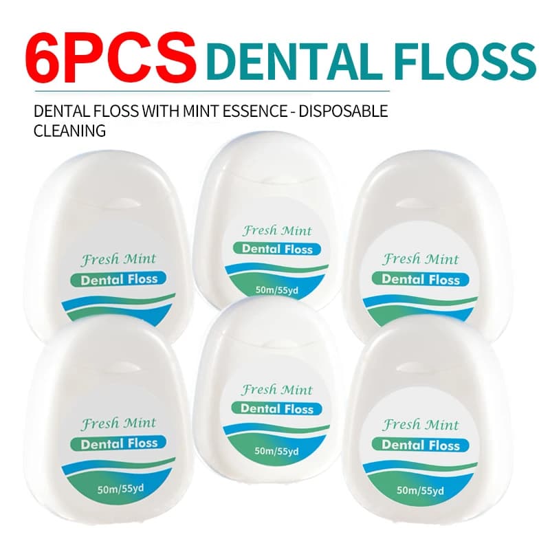 Mint Dental Floss Roll – White Box