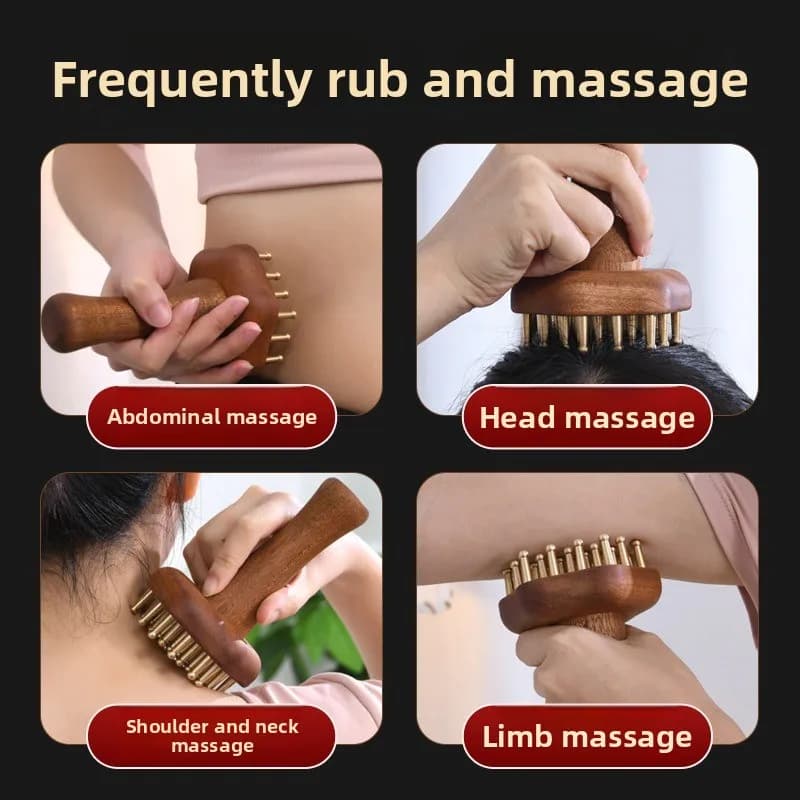 Brass Gua Sha massage tool — image 5