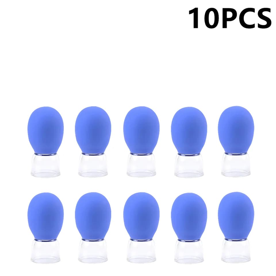 silicone facial cupping set with multiple cup sizes — image 7