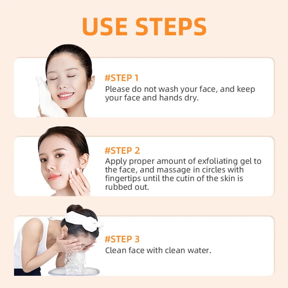 orange exfoliating gel tube for brightening skin — image 5