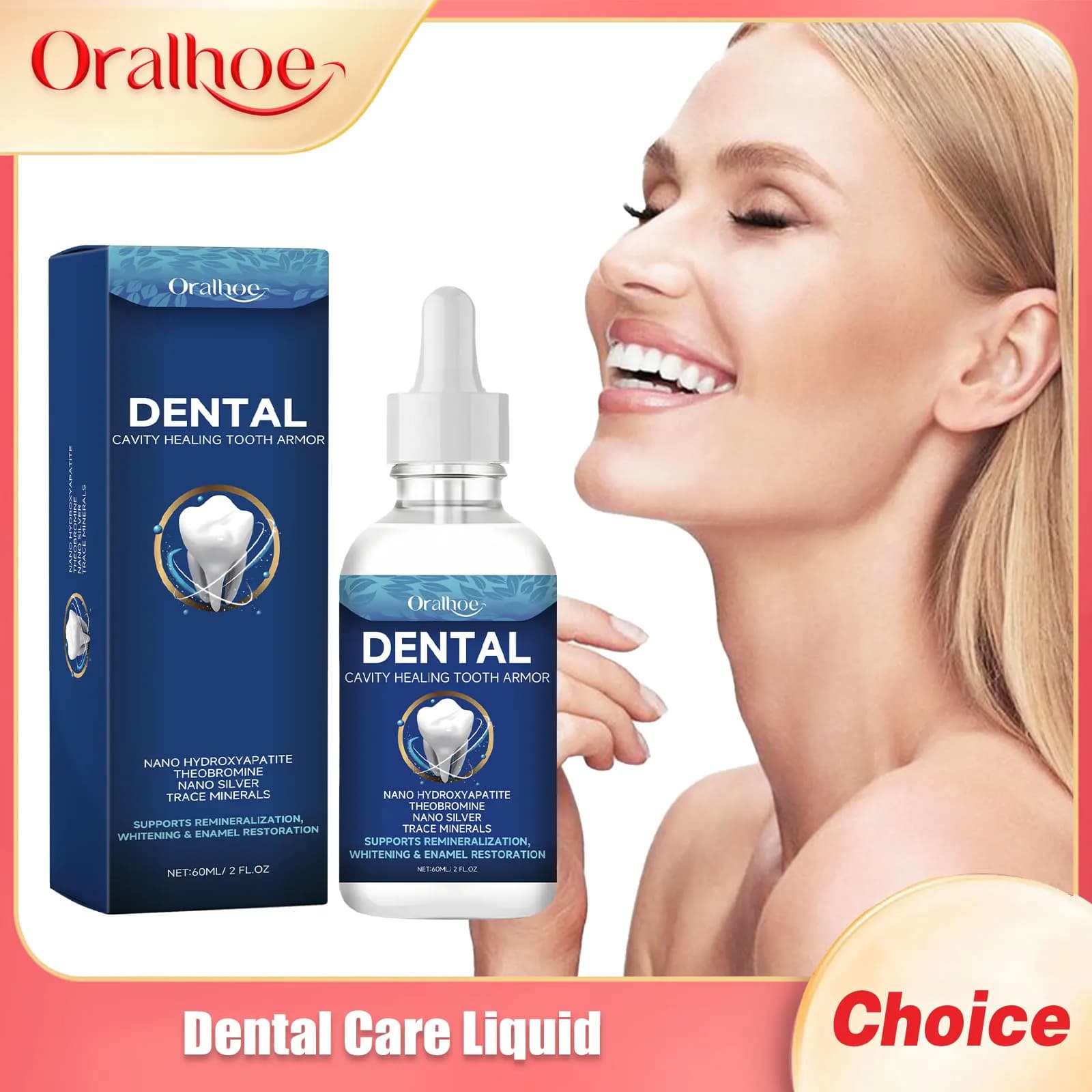 Oralhoe dental care liquid bottle — image 2