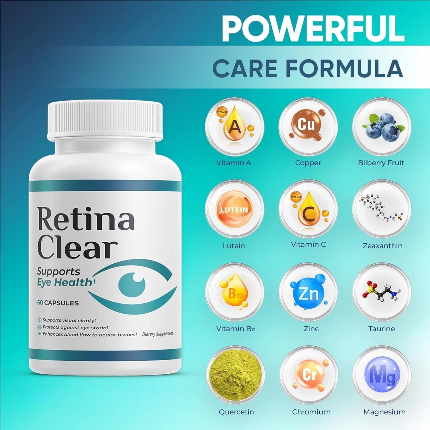 bottle of eye health supplement with lutein and zeaxanthin — image 3