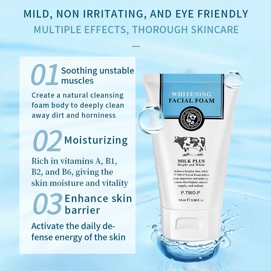 whitening facial cleanser foam — image 3