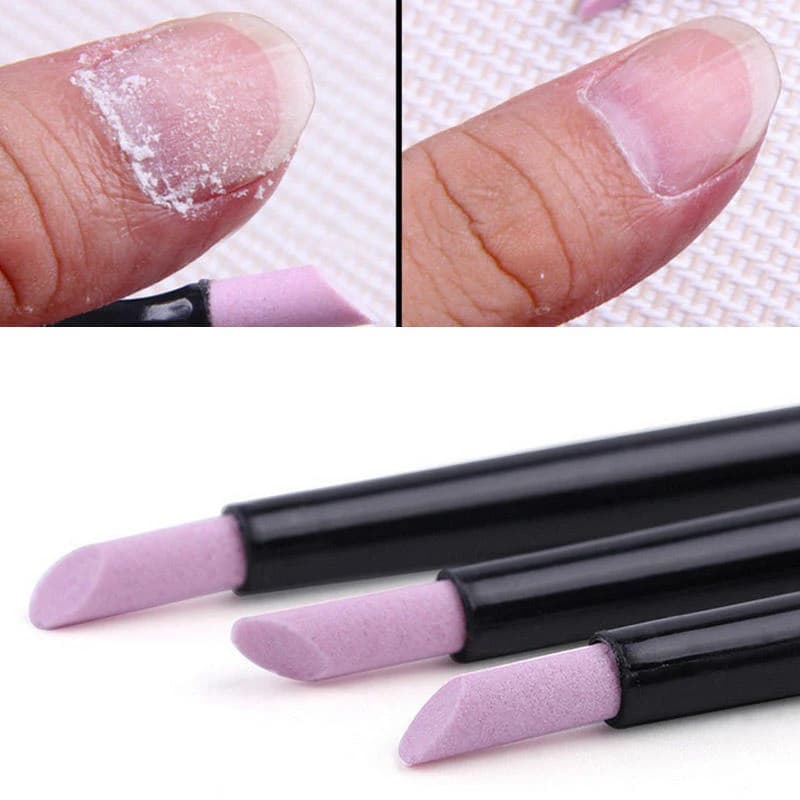 Quartz nail grinding pen with cuticle scissors set — image 1