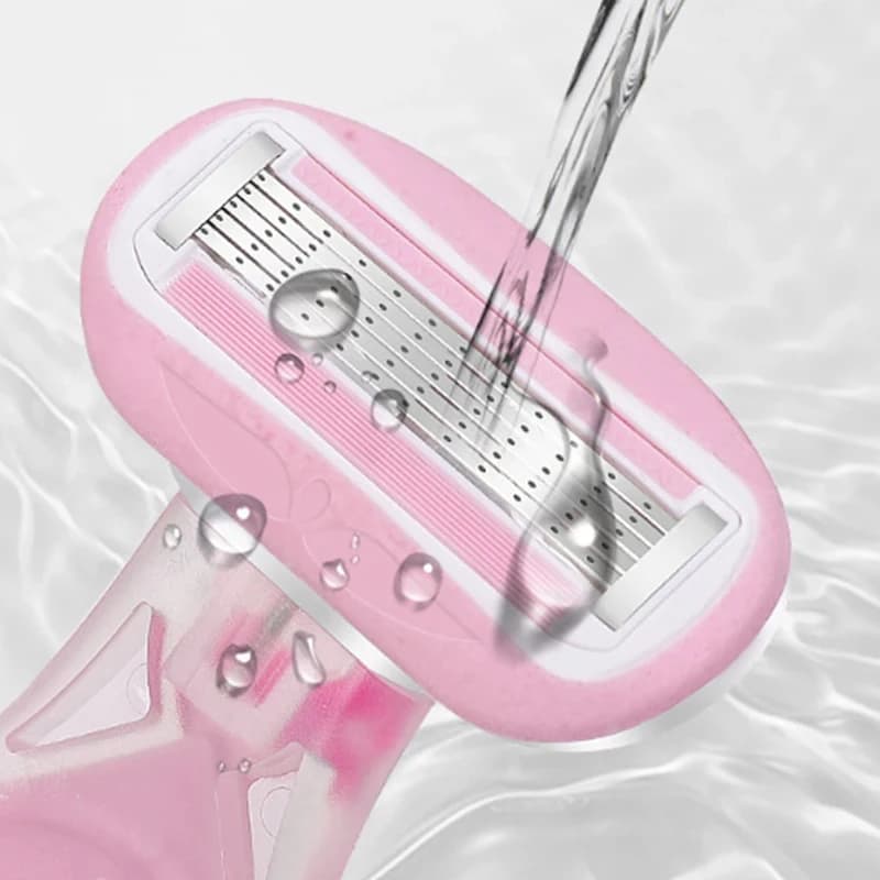 portable women's travel razor with protective net blade — image 6