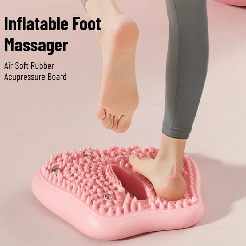 Inflatable Acupressure Foot Massager Pad with Anti‑Slip Suction Cups