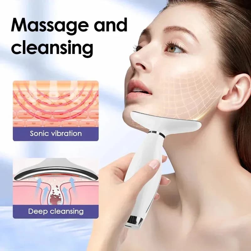 portable LED light therapy massager for face and neck — image 3