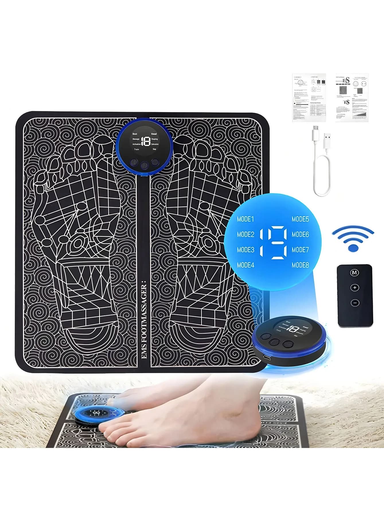 rechargeable EMS foot massager pad — image 5