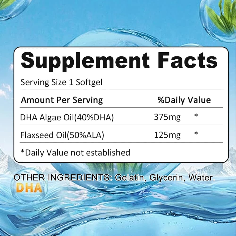 DHA supplement for memory, focus & eye health