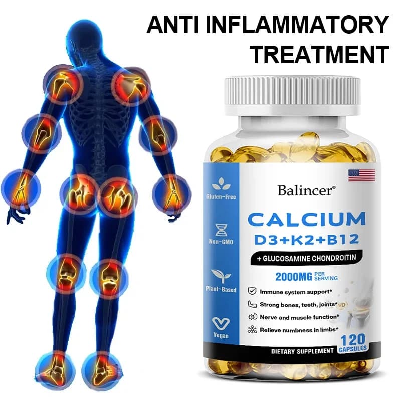 Calcium, Vitamin D3, K2 & B12 Capsules