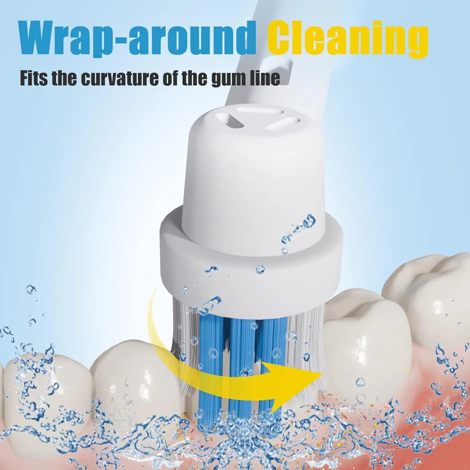 black and white replacement brush heads for Oral‑B electric toothbrush — image 2