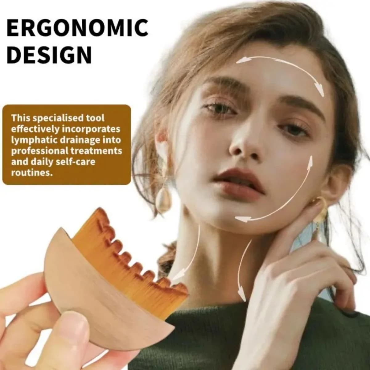 soft wooden dry brushing body brush — image 4