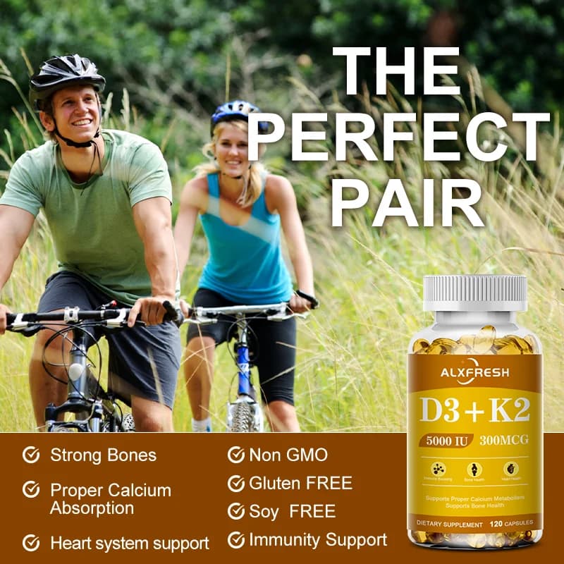 Vitamin D3 + K2 capsules bottle — image 3