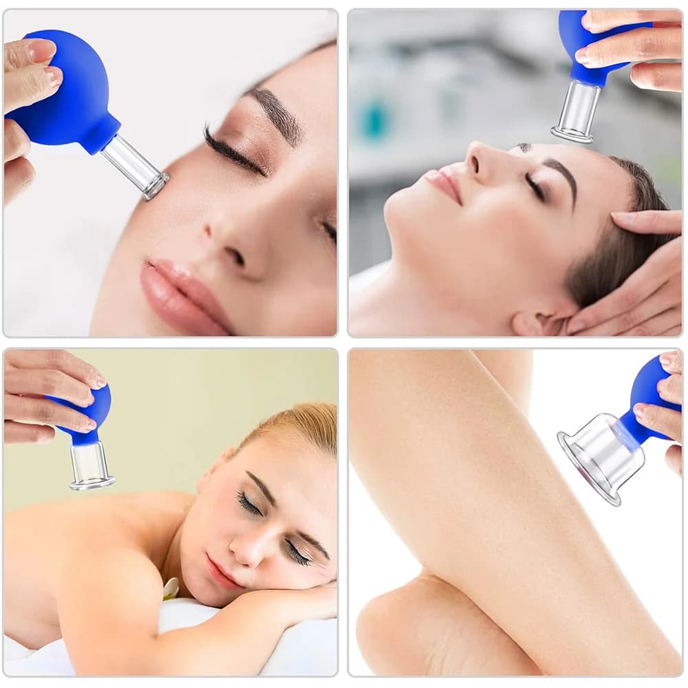 silicone facial cupping set with eye vacuum cup — image 4