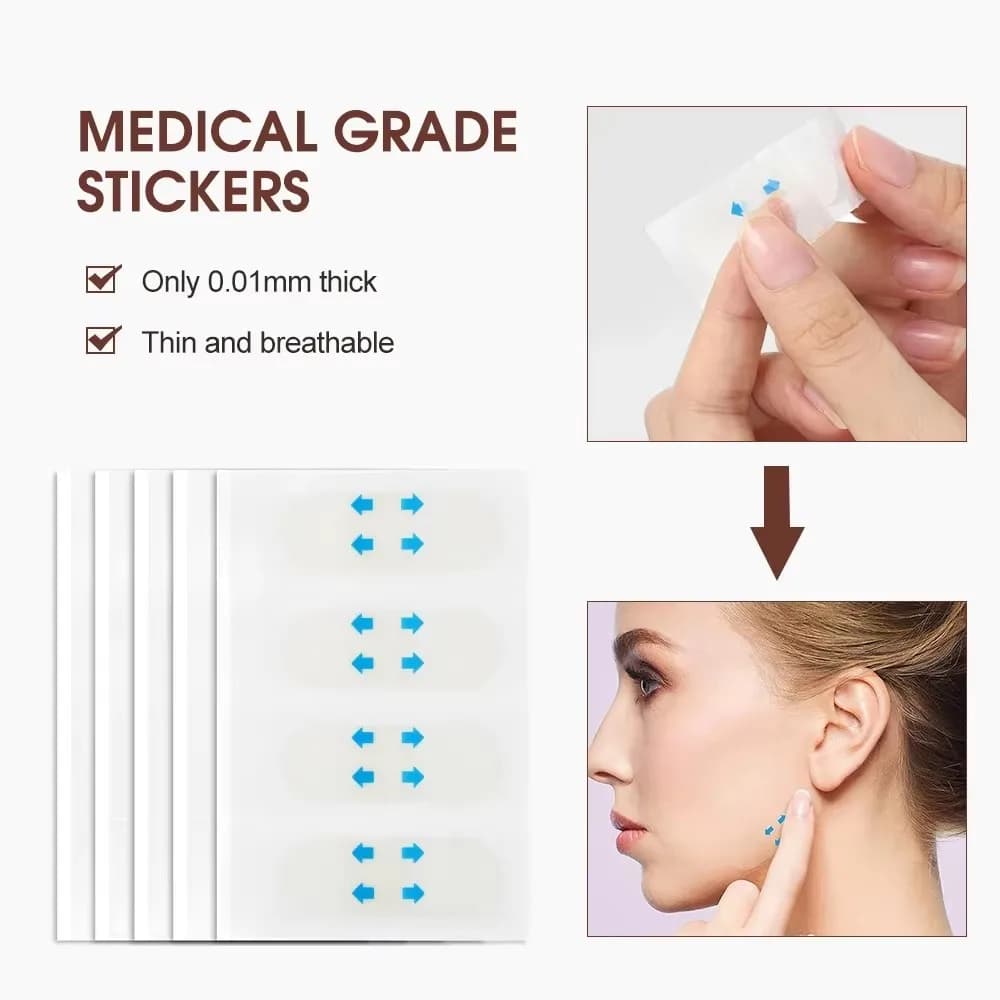 V-shape transparent face lifting adhesive tape — image 5