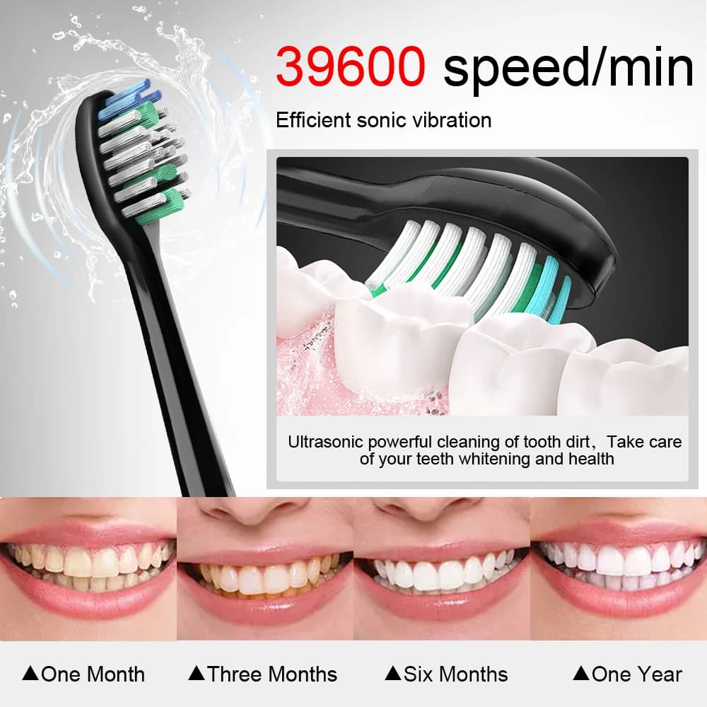 Sonic electric toothbrush with eight brush heads — image 3