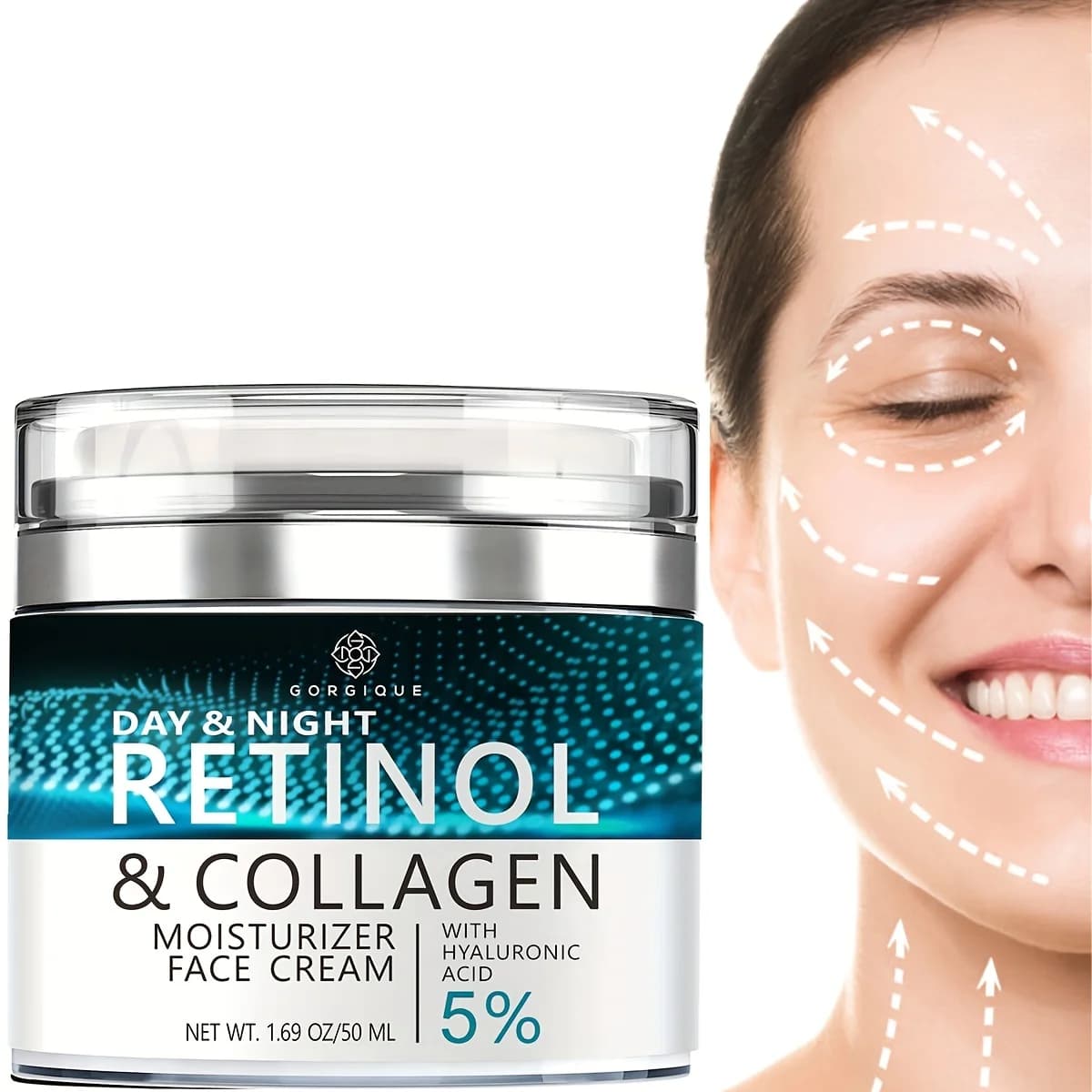 Gorgique retinol face moisturizer jar — image 3