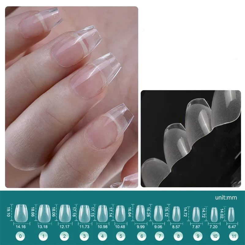 Assorted soft gel nail tips in a clear capsule pack — image 3